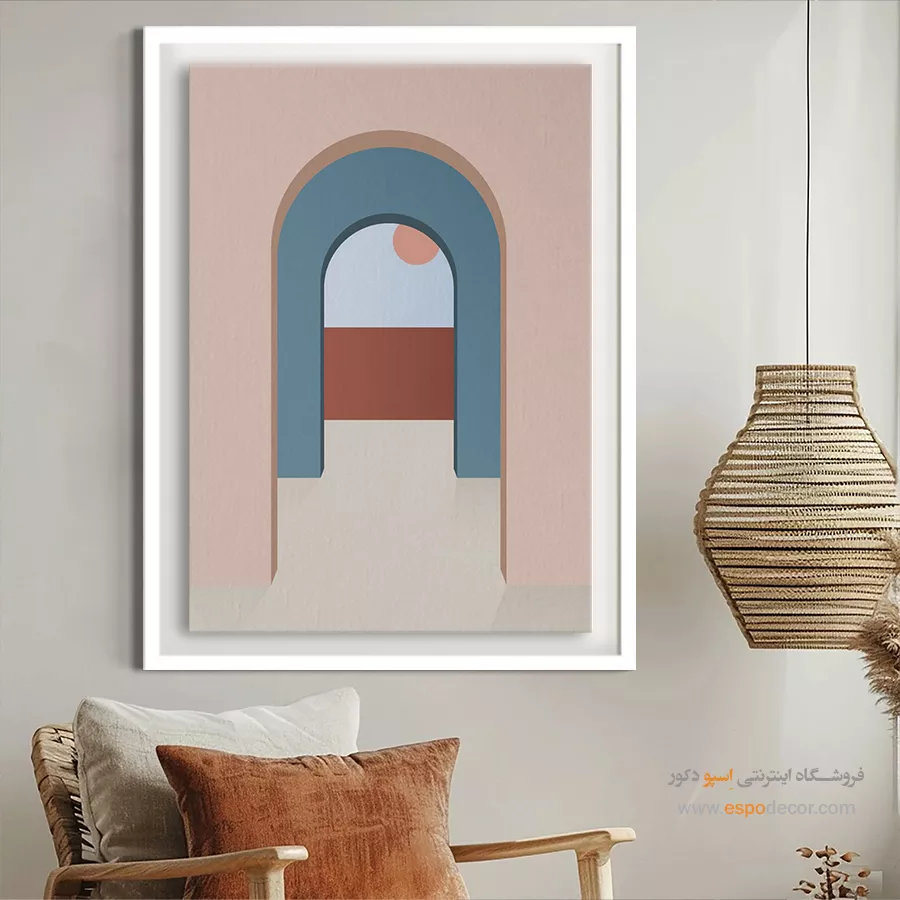 تابلو مینیمال ارزان - موتیف هزارتو – تابلو مینیمال آرت - اسپو دکور