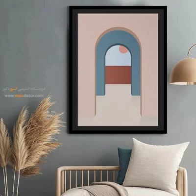 تابلو مینیمال ارزان - موتیف هزارتو – تابلو مینیمال آرت - اسپو دکور