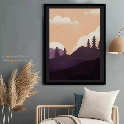 فروشگاه تابلو مینیمال با قاب - سرنادهای کیهانی – تابلو مینیمال آرت - اسپو دکور