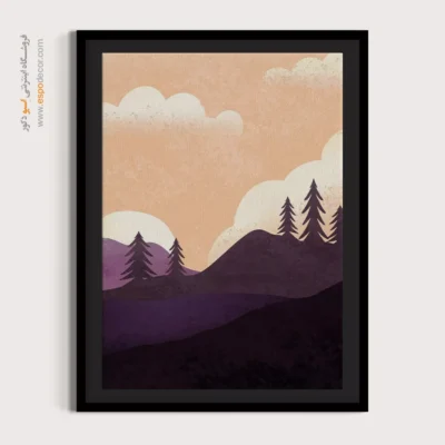 فروشگاه تابلو مینیمال با قاب - سرنادهای کیهانی – تابلو مینیمال آرت - اسپو دکور