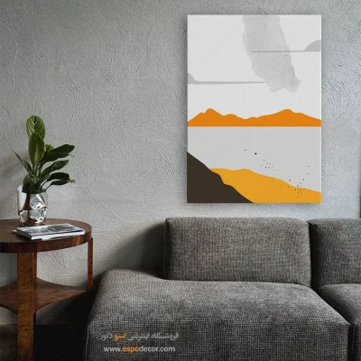 چیدمان تابلو مینیمال با قاب