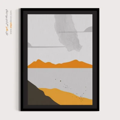 چیدمان تابلو مینیمال با قاب - انتزاع آرام – تابلو مینیمال آرت - اسپو دکور