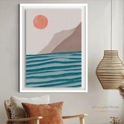 تابلو مینیمال خاکستری برای دکور - ترتیب شکل – تابلو مینیمال آرت - اسپو دکور