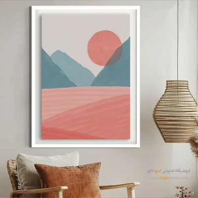 تابلو بوم مینیمال - پژواک های شاعرانه – تابلو مینیمال آرت - اسپو دکور