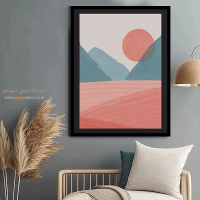 تابلو بوم مینیمال - پژواک های شاعرانه – تابلو مینیمال آرت - اسپو دکور