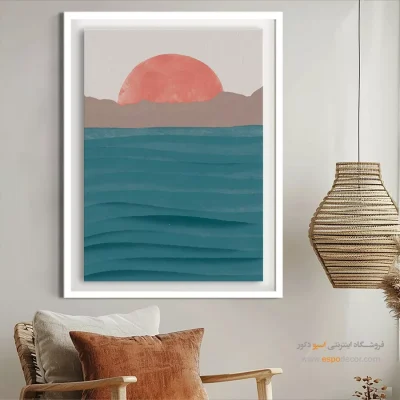 تابلو مینیمال برای اتاق نشیمن - زیبایی ناگفته – تابلو مینیمال آرت - اسپو دکور