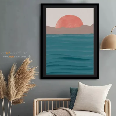 تابلو مینیمال برای اتاق نشیمن - زیبایی ناگفته – تابلو مینیمال آرت - اسپو دکور