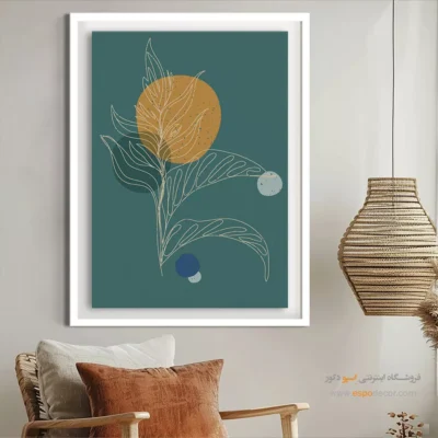 تابلو مینیمال شیشه‌ای زیبا - پالت مینیمالیستی – تابلو مینیمال آرت - اسپو دکور