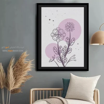 تابلو مینیمال برای اتاق نشیمن 2025 - ترکیب نظم – تابلو مینیمال آرت - اسپو دکور