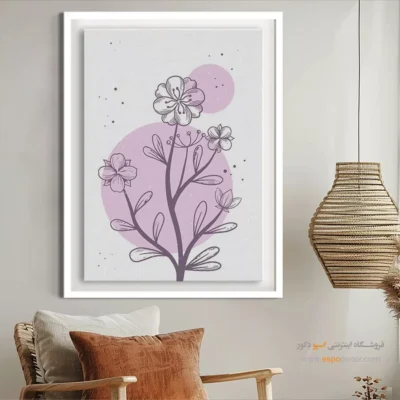 تابلو مینیمال کوچک برای دکور - زمزمه های خط – تابلو مینیمال آرت - اسپو دکور