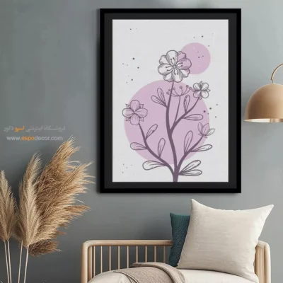 تابلو مینیمال کوچک برای دکور - زمزمه های خط – تابلو مینیمال آرت - اسپو دکور