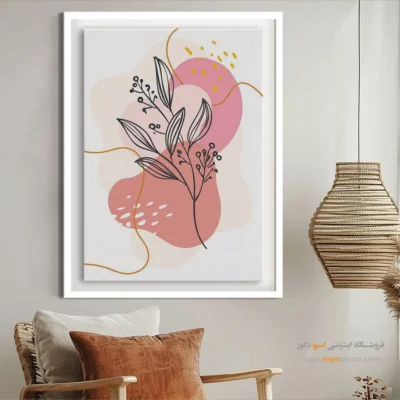 تابلو مینیمال در طراحی داخلی زیبا - الهامات  – تابلو مینیمال آرت - اسپو دکور