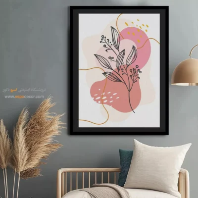 تابلو مینیمال در طراحی داخلی زیبا - الهامات  – تابلو مینیمال آرت - اسپو دکور