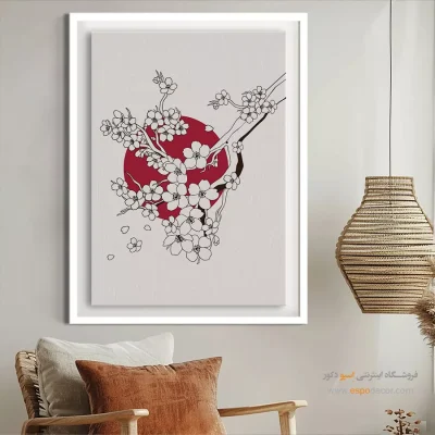 تابلو دیواری مینیمال برای دفتر کار زیبا - چشم انداز سورئال – تابلو مینیمال آرت - اسپو دکور