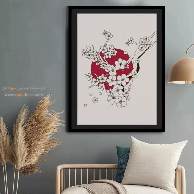 تابلو دیواری مینیمال برای دفتر کار زیبا - چشم انداز سورئال – تابلو مینیمال آرت - اسپو دکور