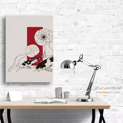 تابلو مینیمال برای پذیرایی با قاب