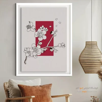 تابلو دیواری مینیمال برای دفتر کار - انعکاس سکوت – تابلو مینیمال آرت - اسپو دکور