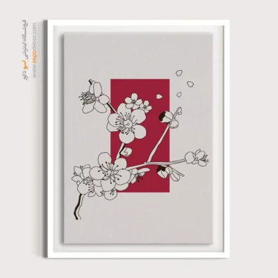 تابلو دیواری مینیمال برای دفتر کار - انعکاس سکوت – تابلو مینیمال آرت - اسپو دکور