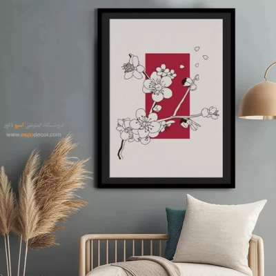 تابلو دیواری مینیمال برای دفتر کار - انعکاس سکوت – تابلو مینیمال آرت - اسپو دکور