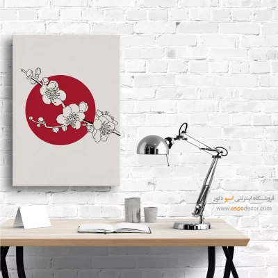 تابلو مینیمال با طرح گل برای دکور