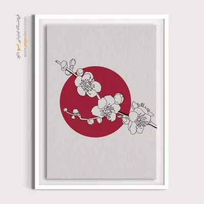 تابلو مینیمال با طرح گل برای دکور - ترکیب تعادل – تابلو مینیمال آرت - اسپو دکور