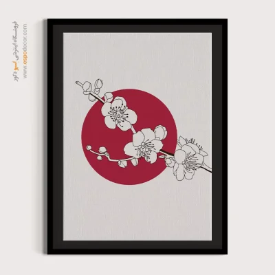 تابلو مینیمال با طرح گل برای دکور - ترکیب تعادل – تابلو مینیمال آرت - اسپو دکور