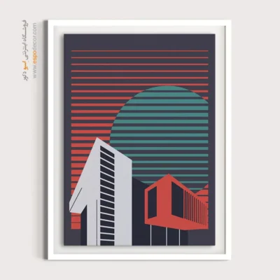 تابلو مینیمال ساده با قاب - جوهر سکوت – تابلو مینیمال آرت - اسپو دکور