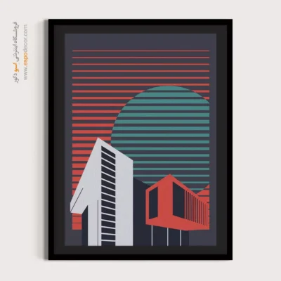 تابلو مینیمال ساده با قاب - جوهر سکوت – تابلو مینیمال آرت - اسپو دکور