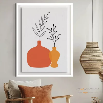 تابلو مینیمال برای اتاق نشیمن جدید - محیط – تابلو مینیمال آرت - اسپو دکور