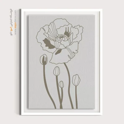تابلو مینیمال سفید مشکی خاص - قاب مربع – تابلو مینیمال آرت - اسپو دکور