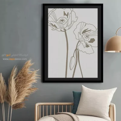 تابلو خطی مینیمال با طراحی نو - تقارن عمود  – تابلو مینیمال آرت - اسپو دکور