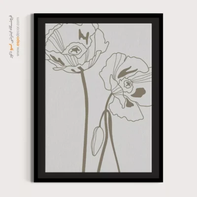 تابلو خطی مینیمال با طراحی نو - تقارن عمود  – تابلو مینیمال آرت - اسپو دکور