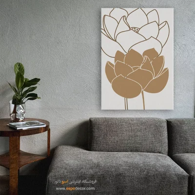 زمزمه های مراقبه – تابلو مینیمال آرت - تابلو مینیمال برای اتاق نشیمن با قاب - اسپو دکور