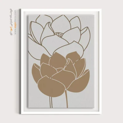 تابلو مینیمال برای اتاق نشیمن با قاب - زمزمه های مراقبه – تابلو مینیمال آرت - اسپو دکور