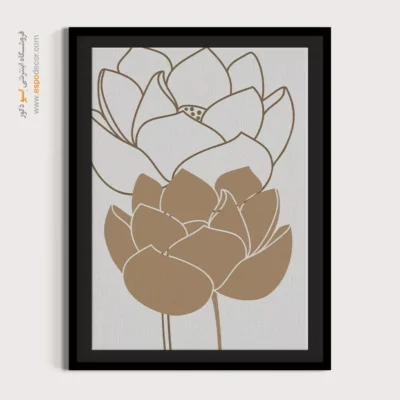 تابلو مینیمال برای اتاق نشیمن با قاب - زمزمه های مراقبه – تابلو مینیمال آرت - اسپو دکور