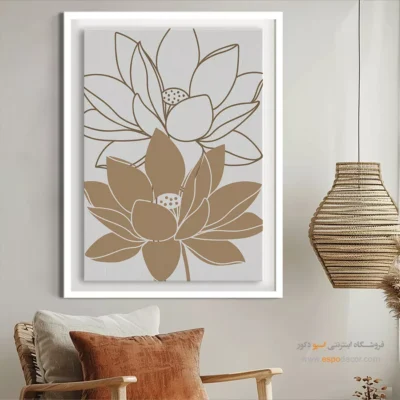 خرید تابلو بوم مینیمال با طراحی نو - ملودی های بی صدا – تابلو مینیمال آرت - اسپو دکور