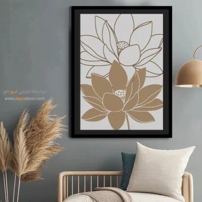 خرید تابلو بوم مینیمال با طراحی نو - ملودی های بی صدا – تابلو مینیمال آرت - اسپو دکور