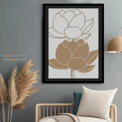 تابلو مینیمال برای پذیرایی خاص - ریتم های هماهنگ – تابلو مینیمال آرت - اسپو دکور