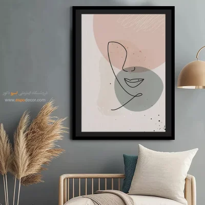 تابلو مینیمال ارزان جدید - شبکه شش ضلعی – تابلو مینیمال آرت - اسپو دکور