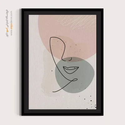 تابلو مینیمال ارزان جدید - شبکه شش ضلعی – تابلو مینیمال آرت - اسپو دکور