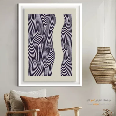 تابلو مینیمال انتزاعی برای دکور - هندسه بی صدا – تابلو مینیمال آرت - اسپو دکور