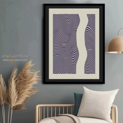 تابلو مینیمال انتزاعی برای دکور - هندسه بی صدا – تابلو مینیمال آرت - اسپو دکور