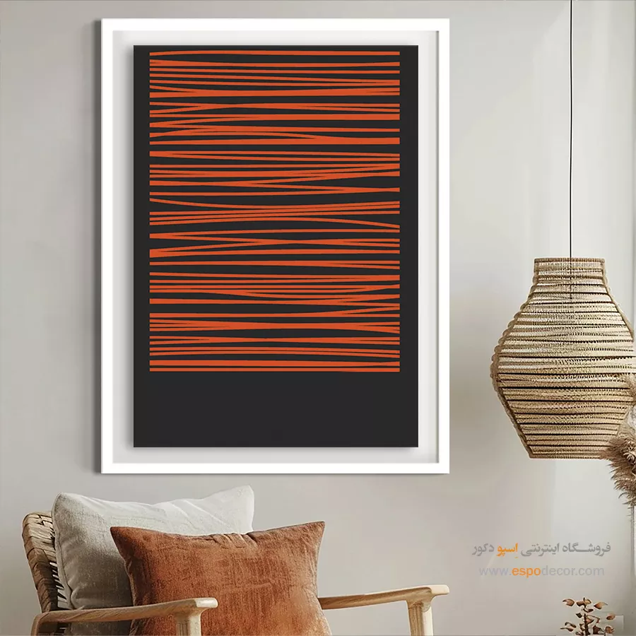 تابلو مینیمال بژ برای دکور - تعالی هندسی – تابلو مینیمال آرت - اسپو دکور