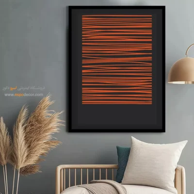 تابلو مینیمال بژ برای دکور - تعالی هندسی – تابلو مینیمال آرت - اسپو دکور