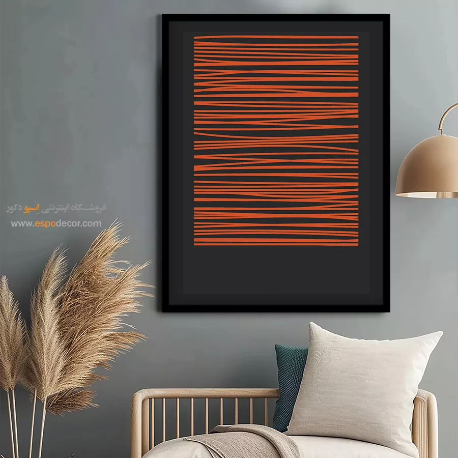 تابلو مینیمال بژ برای دکور - تعالی هندسی – تابلو مینیمال آرت - اسپو دکور