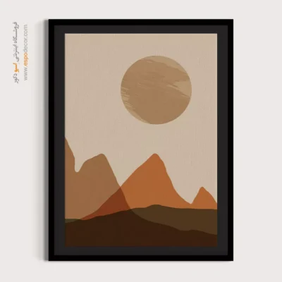 تابلو مینیمال با قاب - افق های مرزی – تابلو مینیمال آرت - اسپو دکور