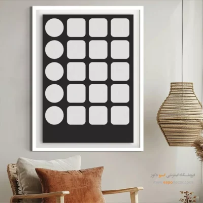 تابلو مینیمال رنگی جدید - ظرافت در انتزاع – تابلو مینیمال آرت - اسپو دکور