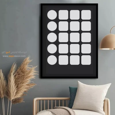 تابلو مینیمال رنگی جدید - ظرافت در انتزاع – تابلو مینیمال آرت - اسپو دکور