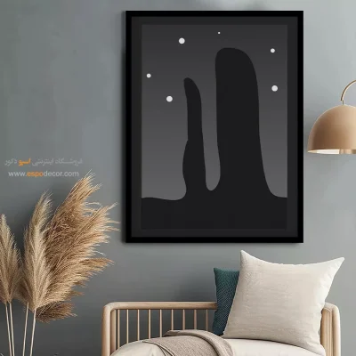 تابلو مینیمال در دکوراسیون مدرن 2025 - ارتعاشات سمفونیک – تابلو مینیمال آرت - اسپو دکور