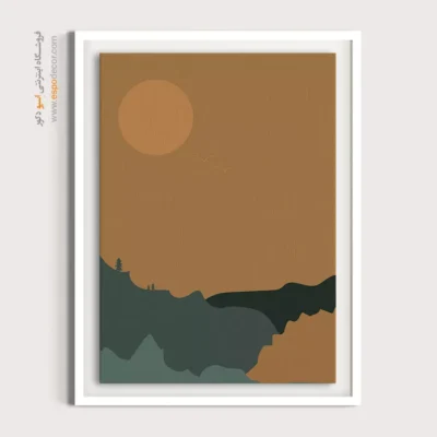 تابلو مینیمال هنری با قاب - هم ترازی – تابلو مینیمال آرت - اسپو دکور